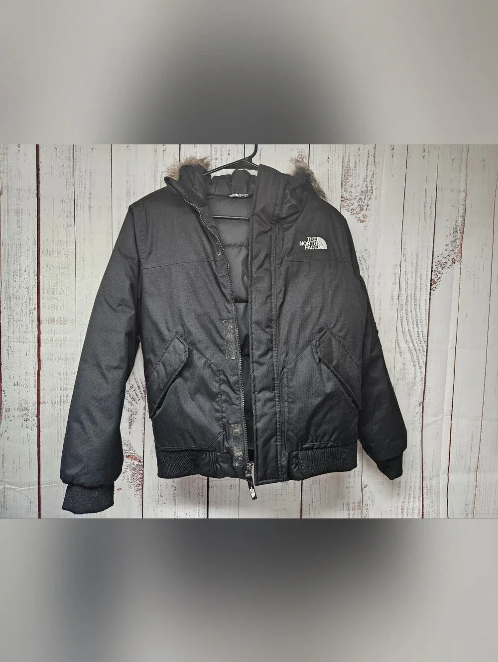 The North Face Boy's Black Insulated Parka Jacket